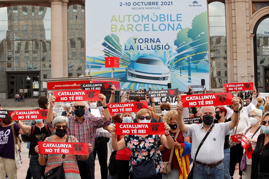 Protesta contra la presencia del rey en Barcelona