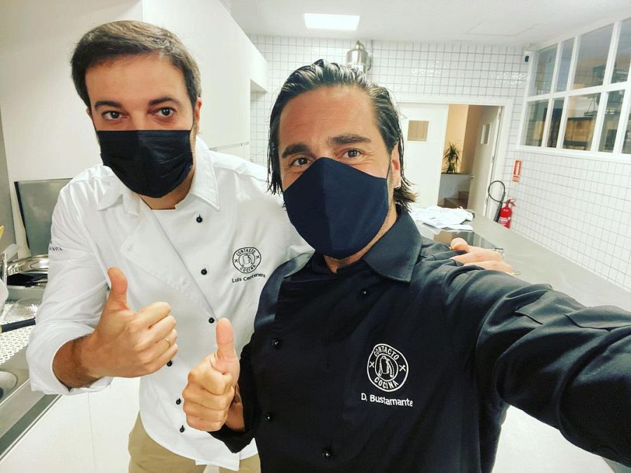 El chef Luis Centenera y David Bustamante