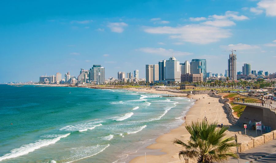 Vista de las playas de Tel Aviv.