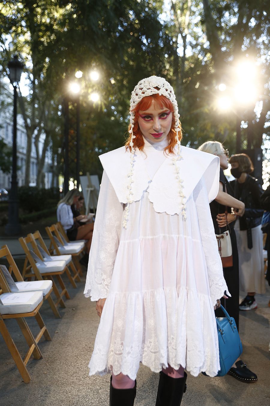 Miranda Makaroff en el desfile de Palomo Spain