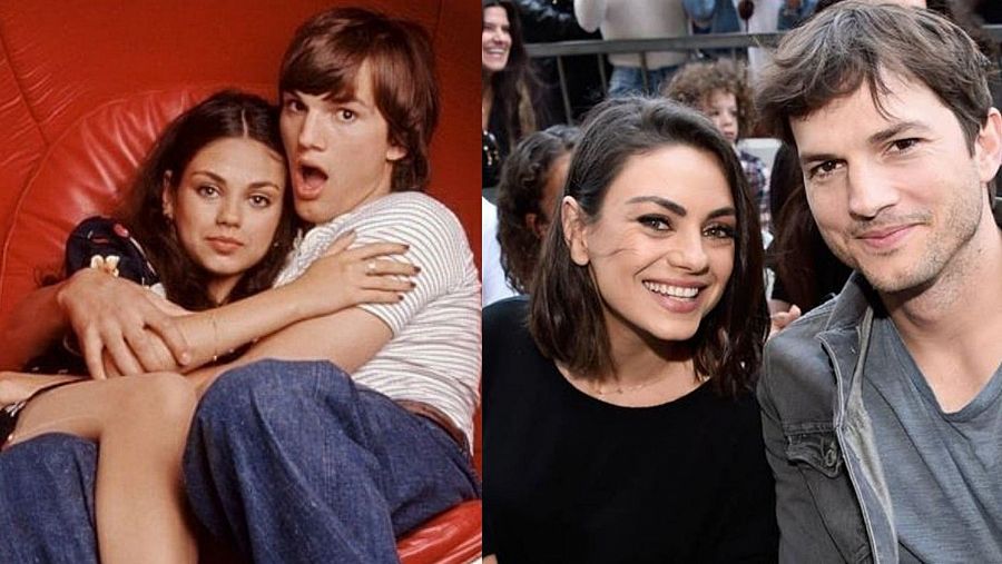 Mila Kunis y Ashton Kutcher, antes y después