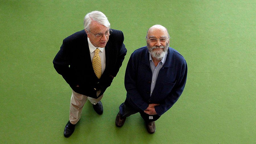 Los compositores Cristóbal Halffter (i) y Luis de Pablo (d)