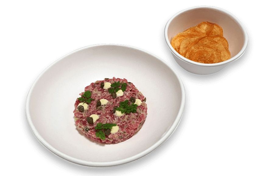 Steak tartar con mayonesa de encurtidos