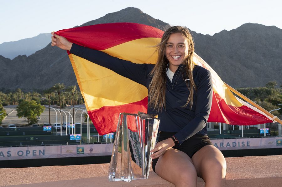 Paula Badosa en la final de Indian Wells en California