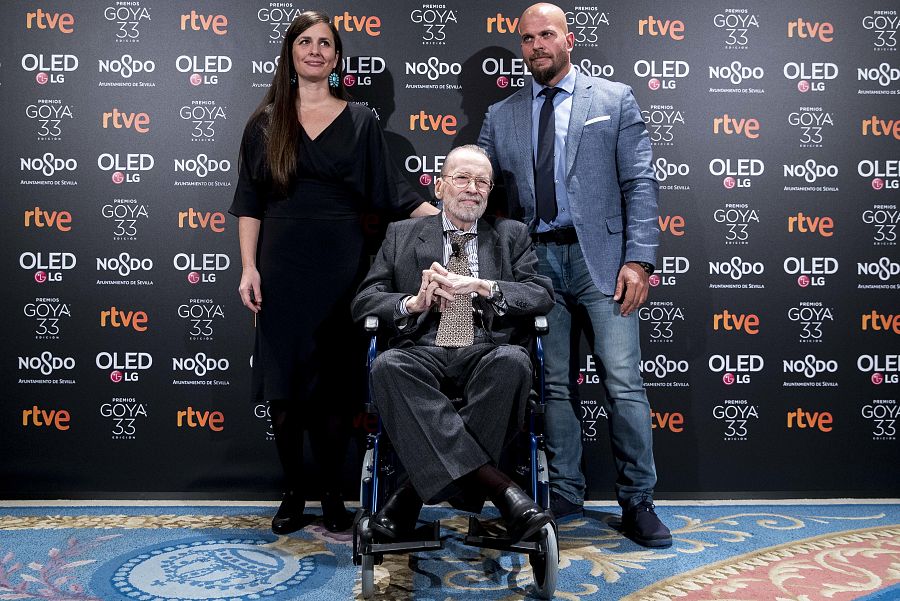 Narciso Ibáñez Serrador y sus hijos en la gala de los Goya 2019