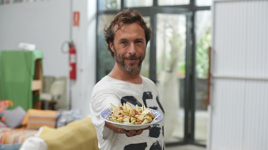 Ensalada tibia de escarola