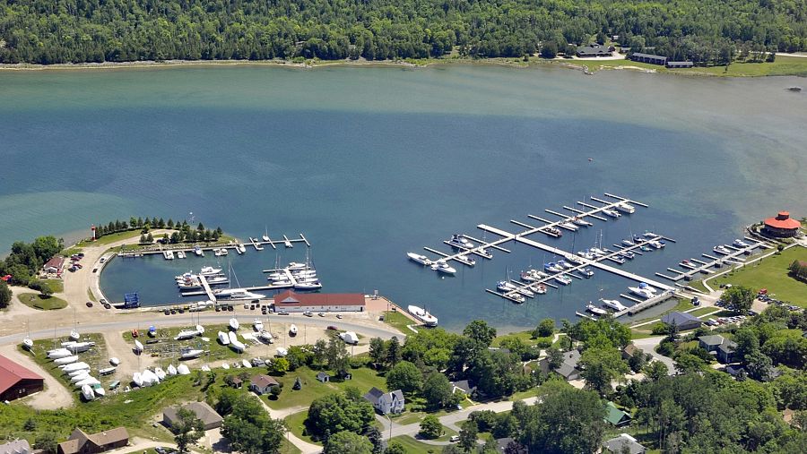 Vista área de la bahía de Gore, en la Isla Manitoulin