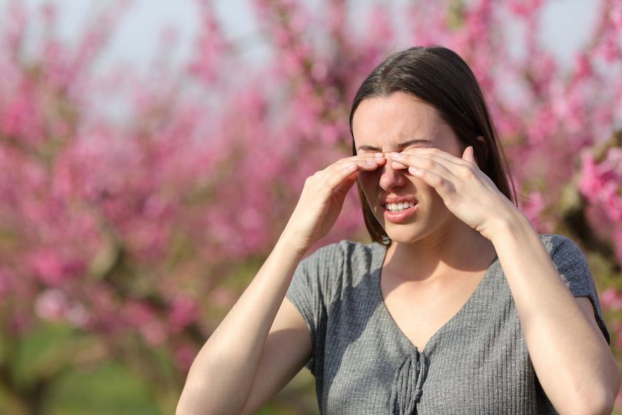 Reacción a una alergia al polen