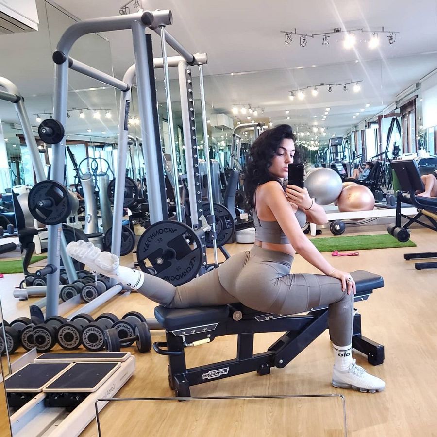 Georgina Rodríguez en el gimnasio