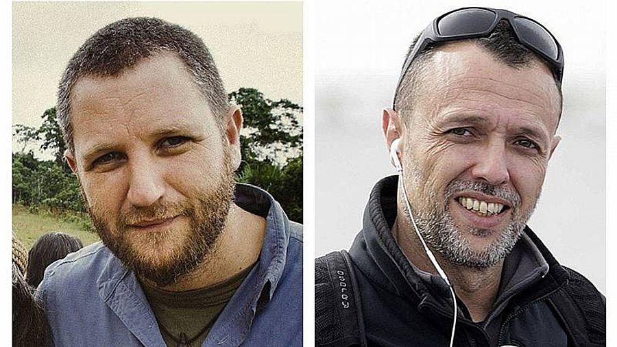 Imagen de los periodistas españoles David Beriain y Roberto Fraile, asesinados en una  zona de conflicto