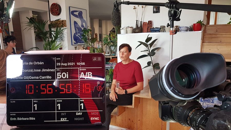 Barbara Illes en un momento de la grabación para el reportaje de En Portada