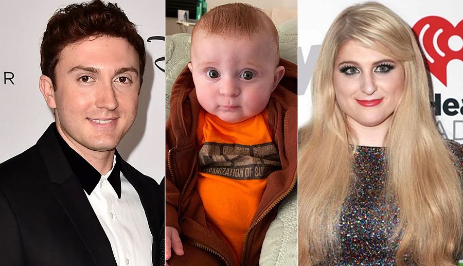 Daryl Sabara, Meghan Trainor y su hijo Riley