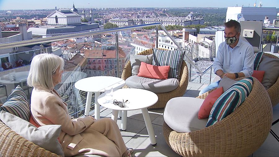 Un momento de la entrevista con Camino Villa para Cámara Abierta