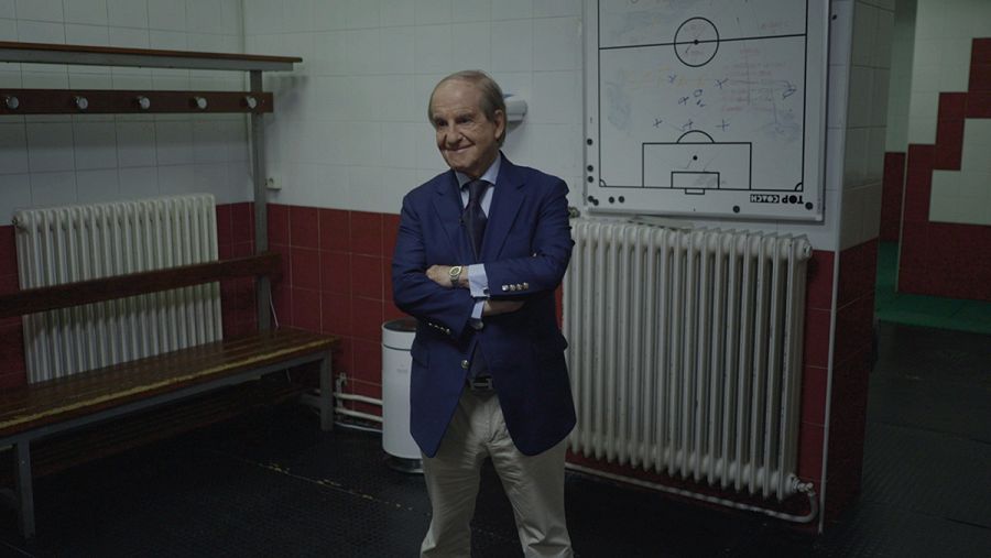 José María Garcia en el estadio de Vallecas