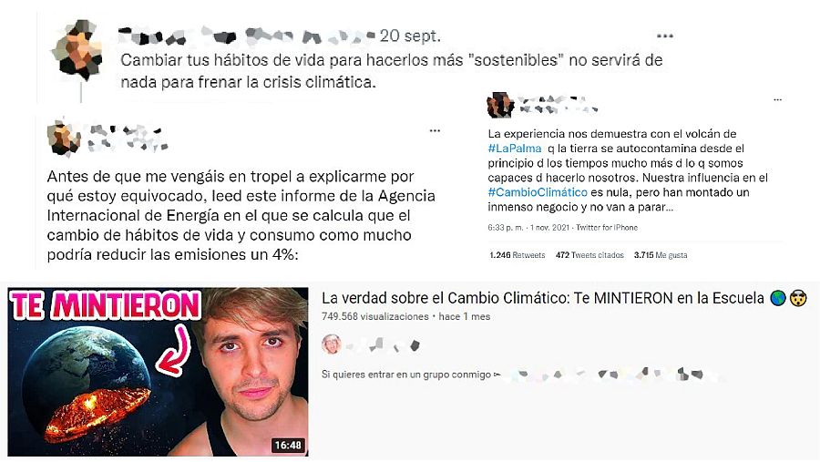 Mensajes que ponen en duda que las acciones individuales tengan efecto sobre el cambio climático