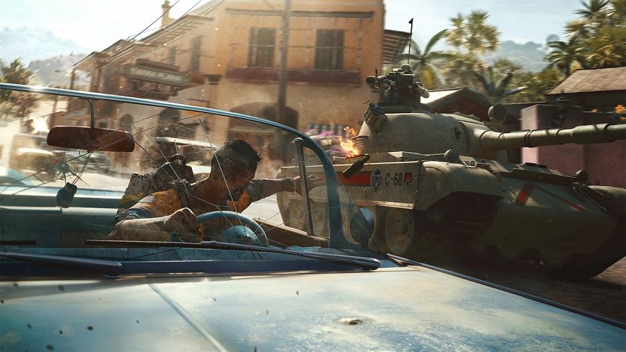 En 'Far Cry 6' puedes conducir desde un tanque a un desvencijado coche de los años 50.