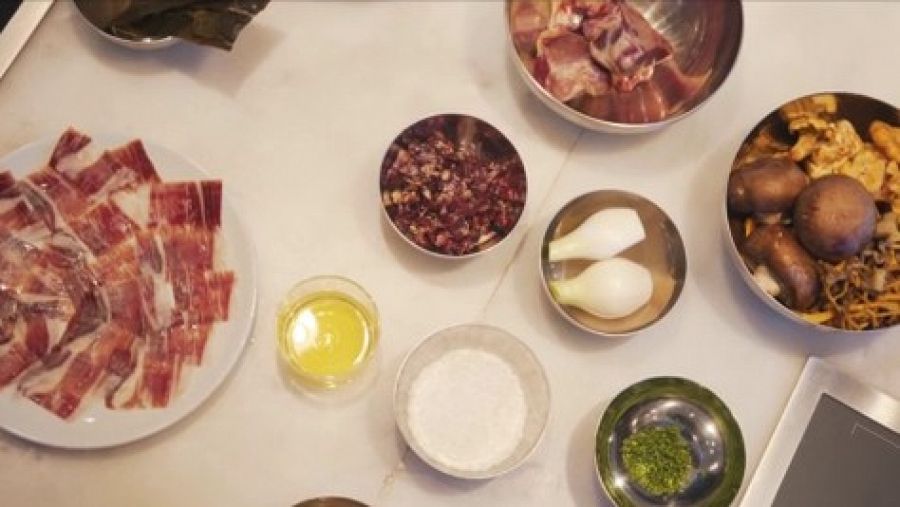 Receta de arroz meloso de jamón ibérico