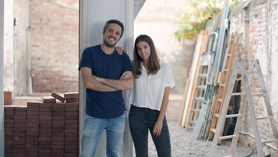 Andrea Capilla i Joan Martí abans de ser entrevistats al programa