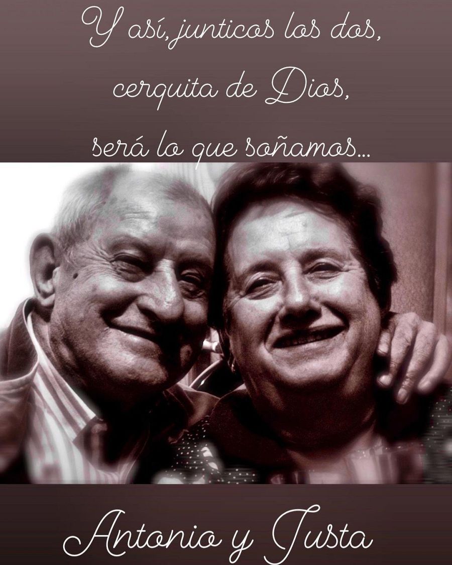 Publicación de Miki Nadal en Instagram, imagen de sus padres