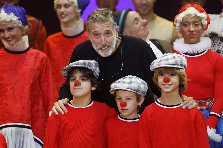 David Fernández, Aarón Ullate y Bruno del Val, son los tres niños que interpretan a Miliki en la función.