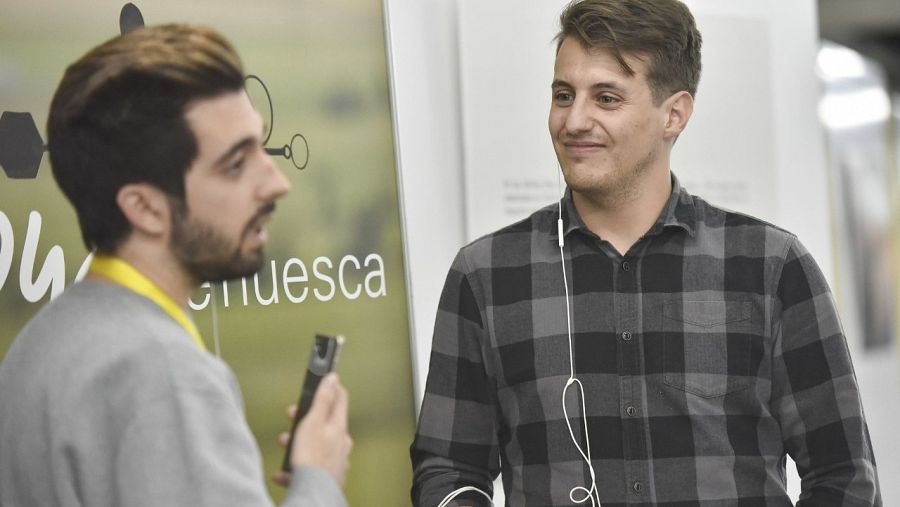 Jorge Pueyo, entrevistado en el Congreso de Periodismo Digital de Huesca