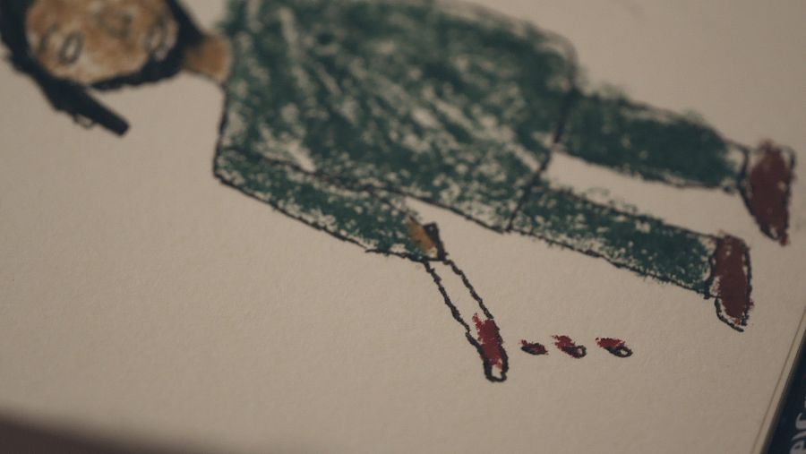 Dibujo realizado por un niño soldado