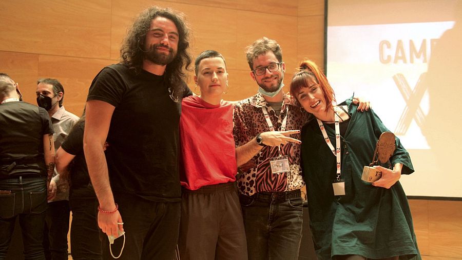 Lucena junto a Sión, Marta B y Zero en la final del Campeonato Nacional