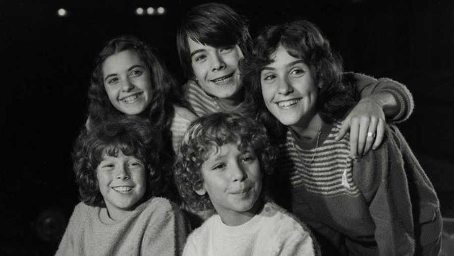 El grupo Parchís en uno de sus posados