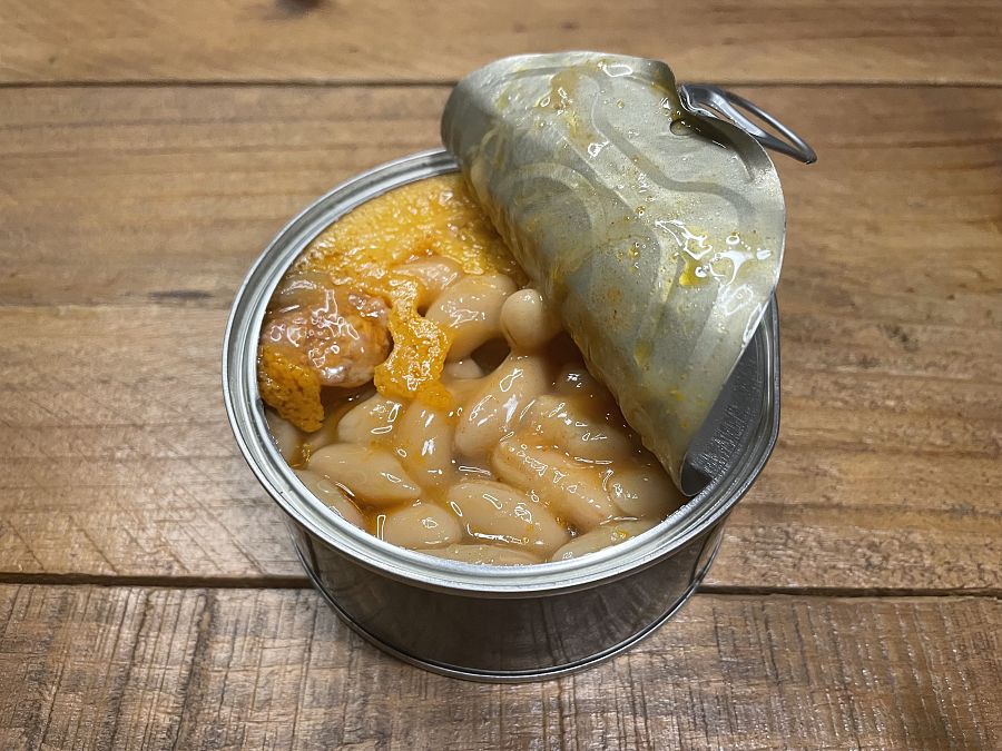 Lata de judías con chorizo