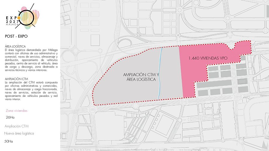 Propuesta del área logística de la Expo2027 de Málaga