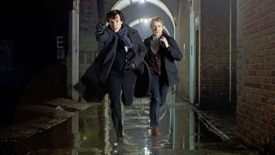 Benedict Cumberbatch y Martin Freeman en la serie 'Sherlock'