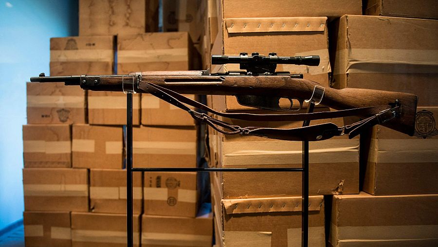 Imagen de archivo de la réplica del arma con el que fue asesinado JFK