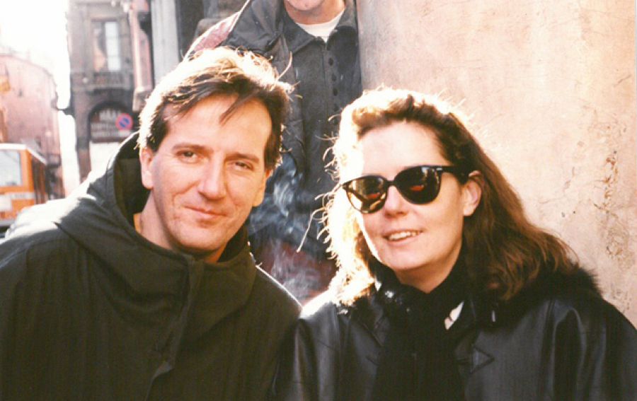 Pancho Varona y su hermana Gloria en Bologna, 1990