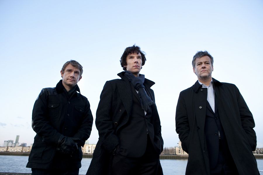 John Watson, Sherlock Holmes y el inspector Lestrade