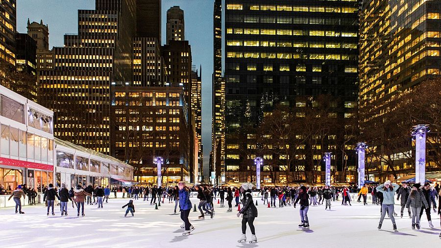 Pista de hielo en Bryant Park