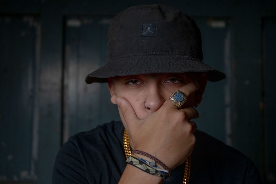 Trueno durante la grabación del documental