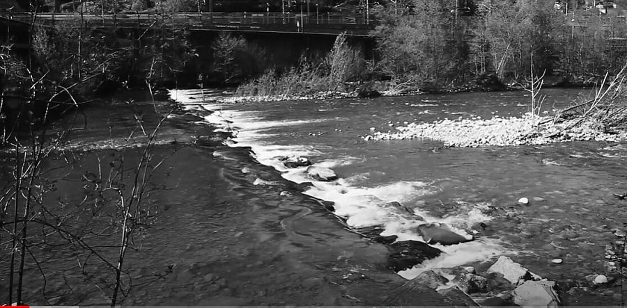 Imagen del río Caudal, que pasa por Mieres
