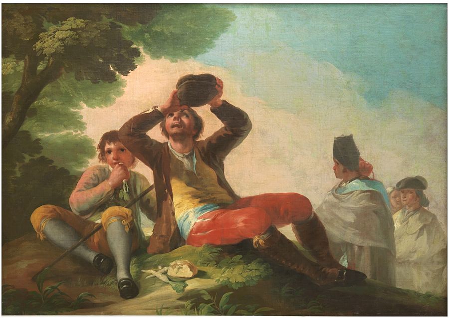 El cuadro El bebedor de Francisco de Goya 1777 Museo del Prado