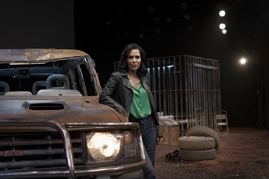 Lydia Cacho en la obra de teatro 'La infamia'