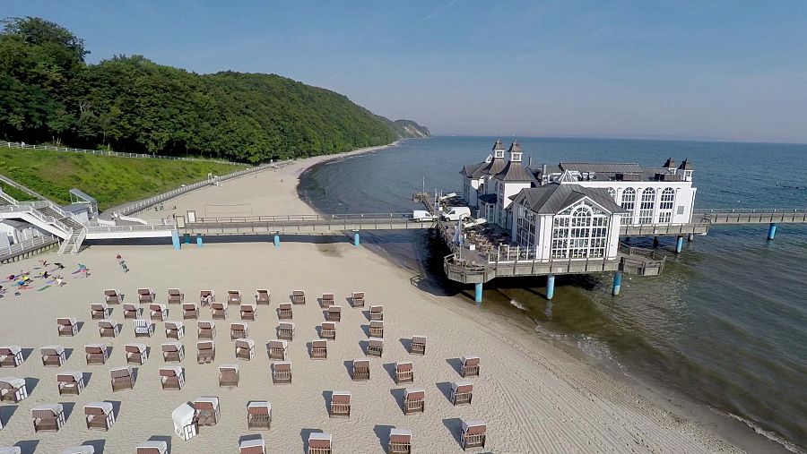 Embarcador en unsa platja de l'illa de Rügen