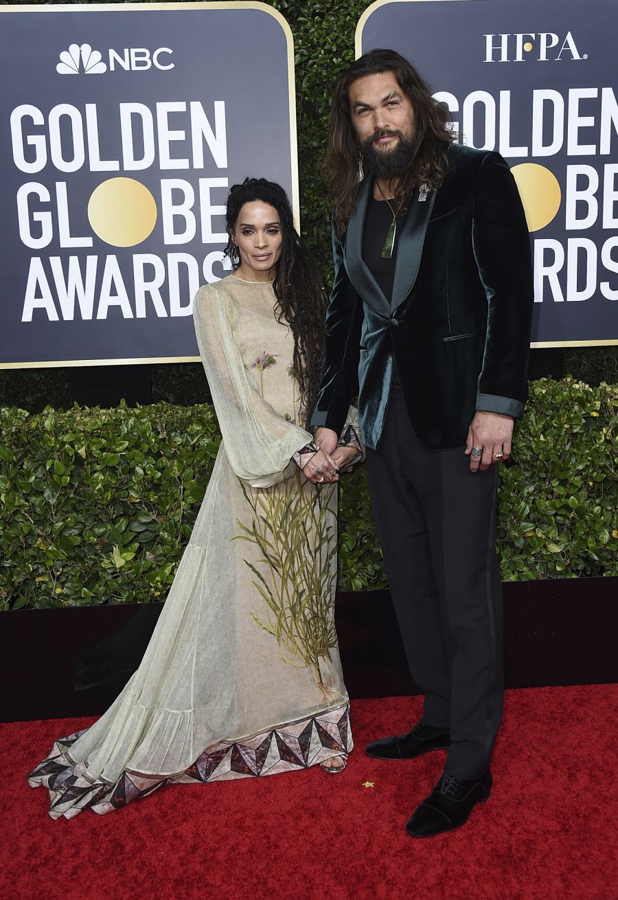 Jason Momoa y Lisa Bonet en los Globos de Oro 2020