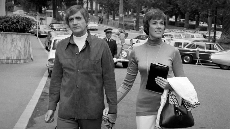 Julie Andrews y su pareja Blake Edwar