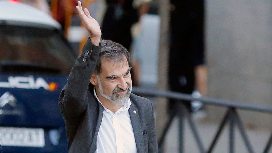 Jordi Cuixart el dia que va anar a declarar a l'Audiència Nacional