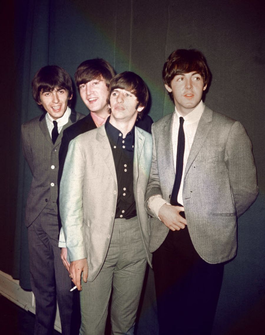 De izquierda a derecha, los miembros de The Beatles: George Harrison, John Lennon, Ringo Starr y Paul McCartney