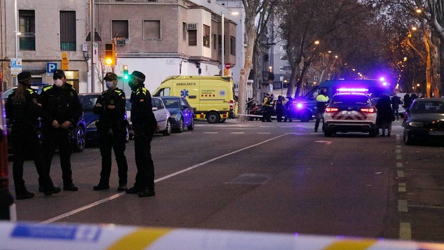 Dispositiu policial a Sant Martí