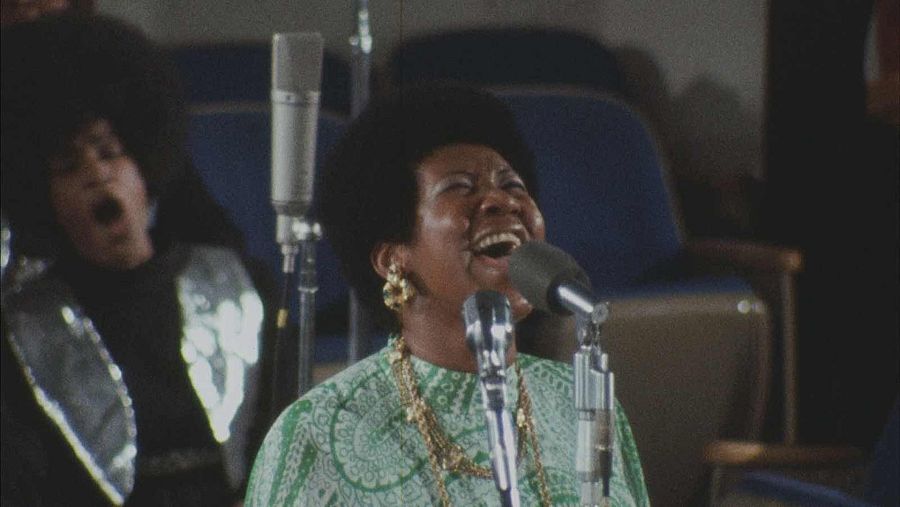 Aretha Franklin durante la grabación de 'Amazing Grace'