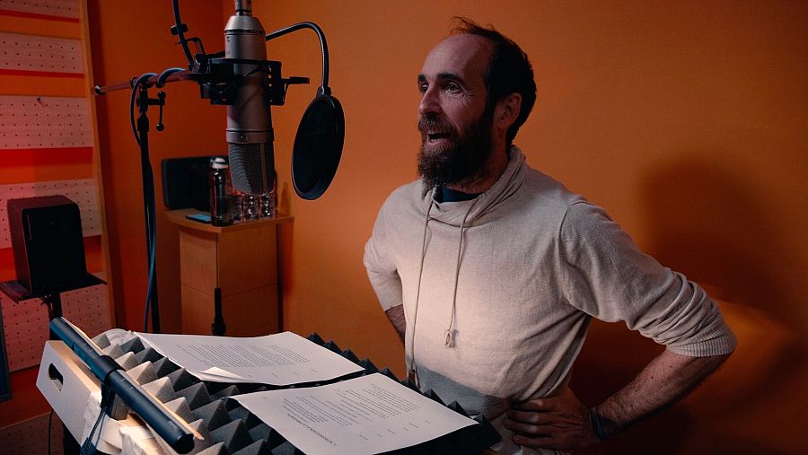 Sáenz de Cabezón, grabando el nuevo podcast