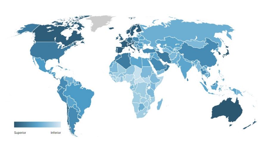 Esperanza de vida en el mundo