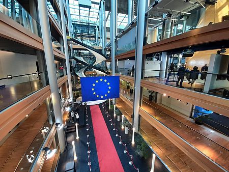 Interior del Parlamento Europeo.