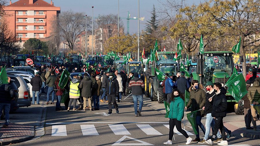 Tractores concentrados en Logroño